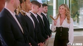 Strict Headmistress Gets Dped In Airtight Gangbang