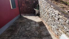 Dildoing While Hiking Then Blowjob with Stranger