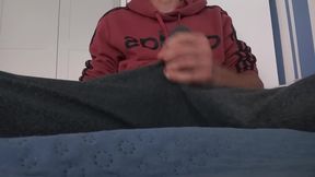 The Dude Can't Stop Jerking off That Big Dick and Holds the Cumshot in the Next Video