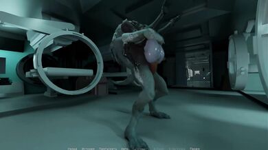 A lustful mutant fucked a girl who loves riding cocks. 3D Hentai Game