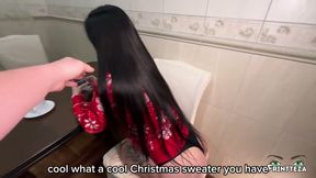 Christmas Alone with Stepmom Part 5. POV Creampie in Step Stepmom. Cheating on the Kitchen.