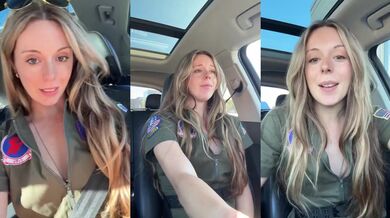 Pilot Girl Masturbates In Halloween Costume At Drive Through Getting Choked