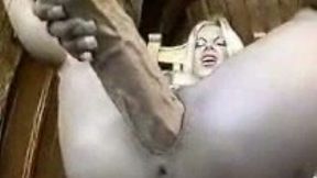 My ex girlfriend pokes her cunny with foot long dildo on private video