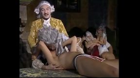 Sultry ladies in classic uniforms enjoy lesbian fun