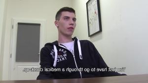 Czech lad with nice-looking lean body acquires boner