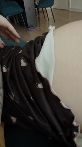 Step Mom with Huge Tits Shares the Bed with Step Son in Heart Peignoir and Gets Cum on Her Massive Ass After Spoon Sex   Clip 3
