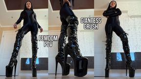 You're under My Boots: Giantess Crush POV