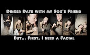 A Face Full of Cum from my step-Son's Friend Before Dinner Date
