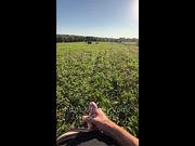 Young village teen jerks off in the field and CUM HARD