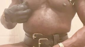 leather muscle bbc cock titplay