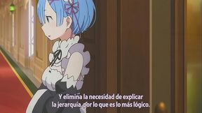 Hentai Anime Re –Zero - Rem & Emilia Tan Take Turns Pleasing You With Subtitles