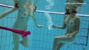 ”Underwater swimming pool lesbo girls Lera & Sima Lastova”