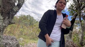 Adrenaline-fueled outdoor lesbian encounter.