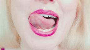 Giantess entices you into her mouth and swallows you whole