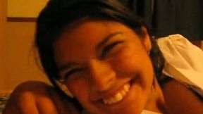 Hilarious short haired Indian brunette wifey would love to give BJ