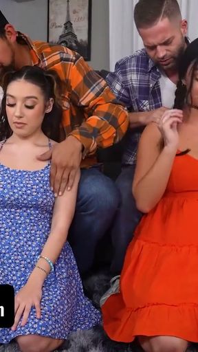 Violet And Violet Miss Their Stepdaddies' Huge Hard Cocks With A Burning Passion - DaughterSwap   Clip 2