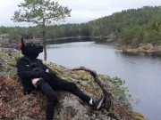 Needy wolfie chill in the forest and give himself a nice fap