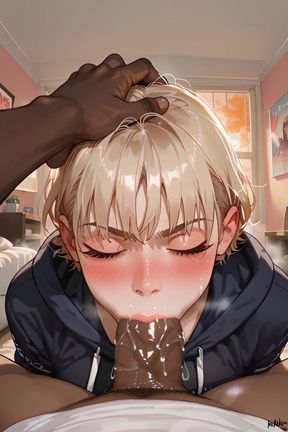 Petite babe deepthroats giant BBC