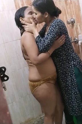 Walking in on My Roommate Girlfriend Leads to Unexpected Hot Rough Indian Lesbian Shower Sex