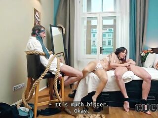 CUCK4K. My SEXY LATIN CHICK WIFE made a awesome and immodest sex surprise for me