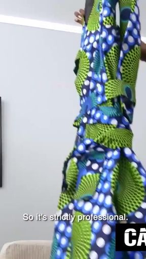 Big Tits Black Model Rough Deep Throat &amp; Pussy Pounding In Fake Casting   Clip 1