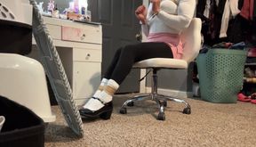 Sissy bondage before date with wife.