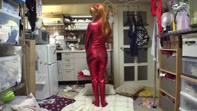 Old wives' cosplay! When I had the superb wife next-door change into an Asuka costume