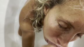 Taking my cum and piss