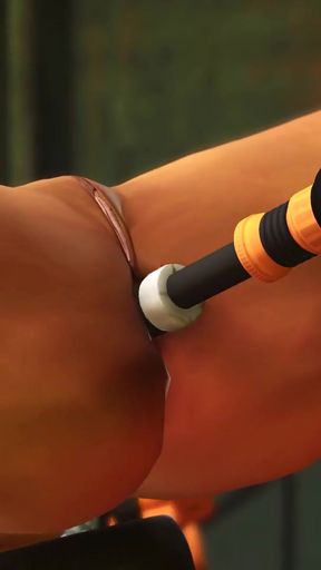 Emotional moment from &quot;I just want your dick! Robot shemale fucks a sexy cuffed busty brunette in the sci-fi lab&quot;