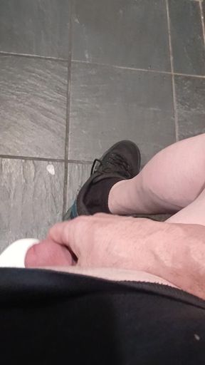 Jerking in the bathroom at the gym