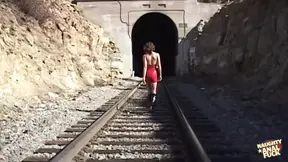 Four massive rods plow Amber Rains holes relentlessly