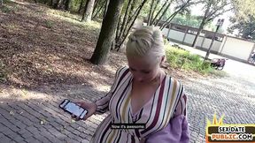 Casted MILF gets railed hard outdoors after sex date