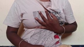 Mallu girl showing boobs massage part-1