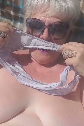 Enjoying the Sun with My Hand on My Pussy