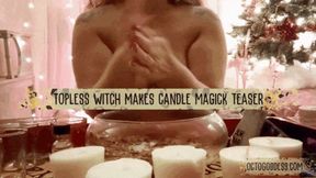 Topless Witch Makes Candle Magick: Ft: OctoGoddess, Real MiLF Witch, Fingernail Fetish, Hands, Bare Breasts, Voyeur POV 720 Version