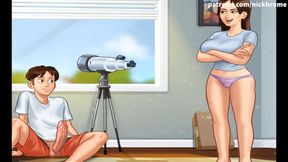 Summertime saga part 136 - stepsister play with boner ( Spanish sub )