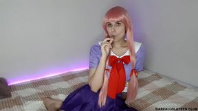 Sailor Moon Innocent Super Hero Turned Disgraced Dirty Stripper Whore takes day off to masturbate wet pussy