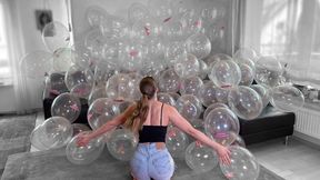 stomp to pop 120 balloons barefoot