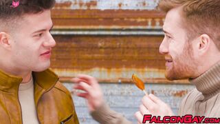 Olivier Robert is raw fucked in the snow by stud Clark Delgat