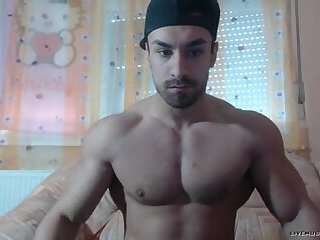 Mike Milan Stripping, Flexing, Posing, and Jacking Off