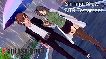 Shinmai Maou NTR Testament - Mio Naruse and Chisato Hasegawa Love traingle Hentai NTR