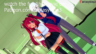 Shinmai Maou NTR Testament - Mio Naruse and Chisato Hasegawa Love traingle Hentai NTR