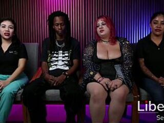 OBESE WOMAN ENJOYS KNOB ebony