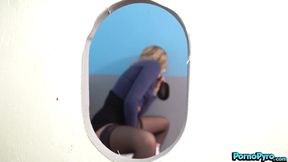 Charlotte Sins Sucks On A Big Black Gloryhole Cock