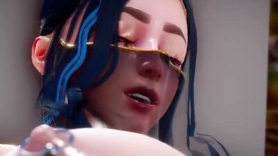 Naughty anime babe gets her holes stretched on the beach by a group of horny guys