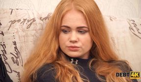DEBT4k. Quickie with debt collector helps cutie obtain so needed delay