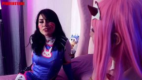 Fun on the Bed with Dva and ZeroTwo (Custom)