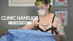 Leela Lapin Wears a Strappy Bra and a Shielded Mask and Gives You a Gloved Handjob