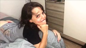 I drain his balls and pump cum into my mouth