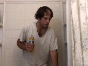 Stud In White Underclothes Piss Splosh